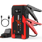 8000A Peak Portable Car Jump Starter with LED Light – Emergency Booster Battery Pack, Power Bank, Wireless Charging, Car Battery Jump Starter Tool